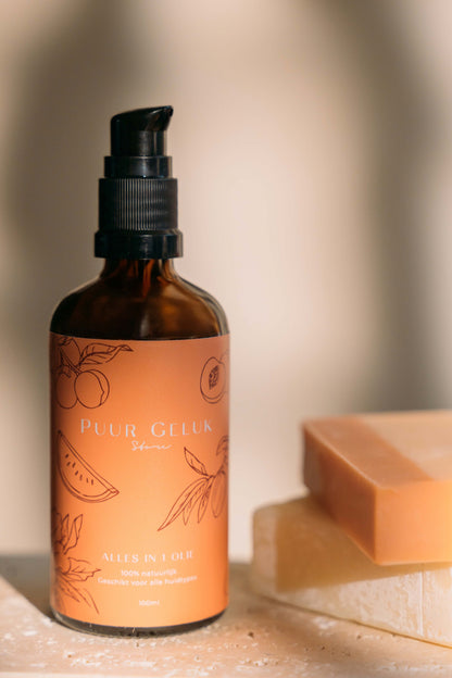 Huidolie + Haarolie | Natuurlijke alles in 1 olie | 100 ml.